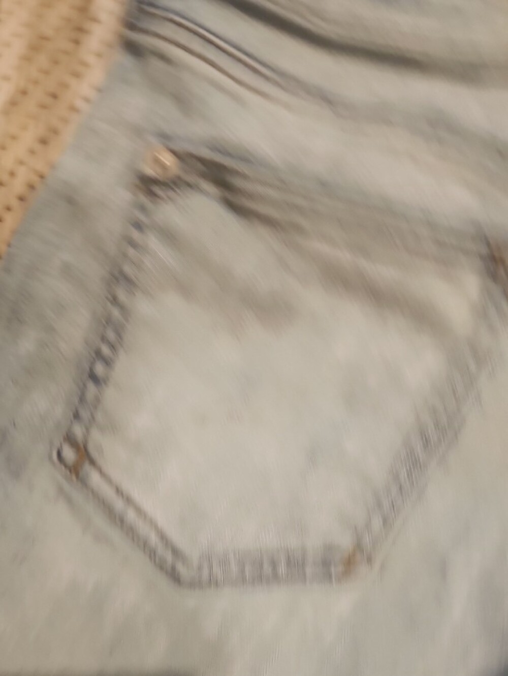 Anthropologie Light Blue Distressed Denim Shorts - Picture 9 of 10